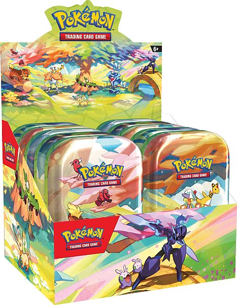 Pokemon 2024 Vibrant Paldea Mini Tins Display