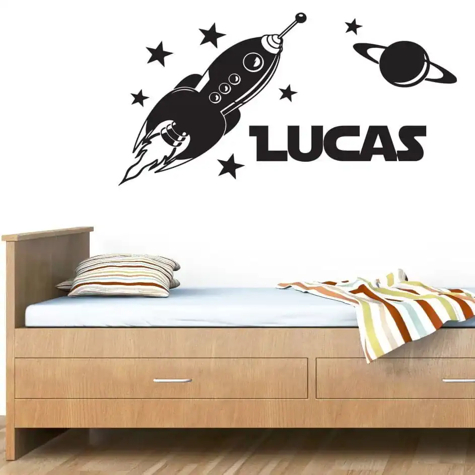 Raket Eget Navn Wallsticker