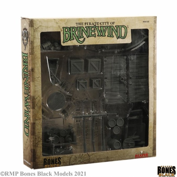 Reaper Bones Black: Pirate City   Brinewind Plastic Miniature Deluxe Boxed Set