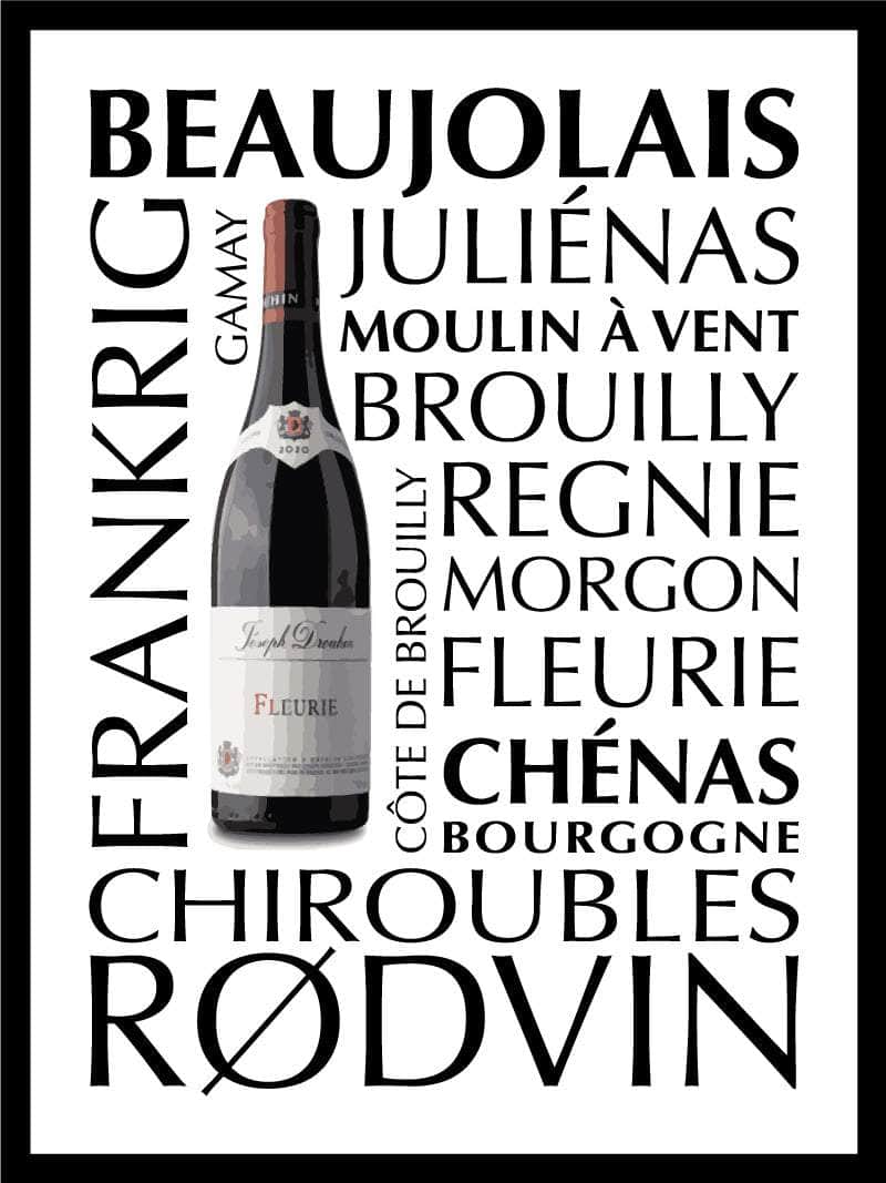 Beaujolais Rødvin Plakat – Ideel til Vinelskere!