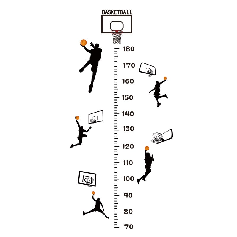 Basket Vækstmåler Wallsticker – Sjov Indretning til Børn