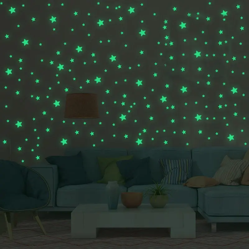 Selvlysende Stjerner Wallstickers – Magisk Nattehimmel 333 stk.