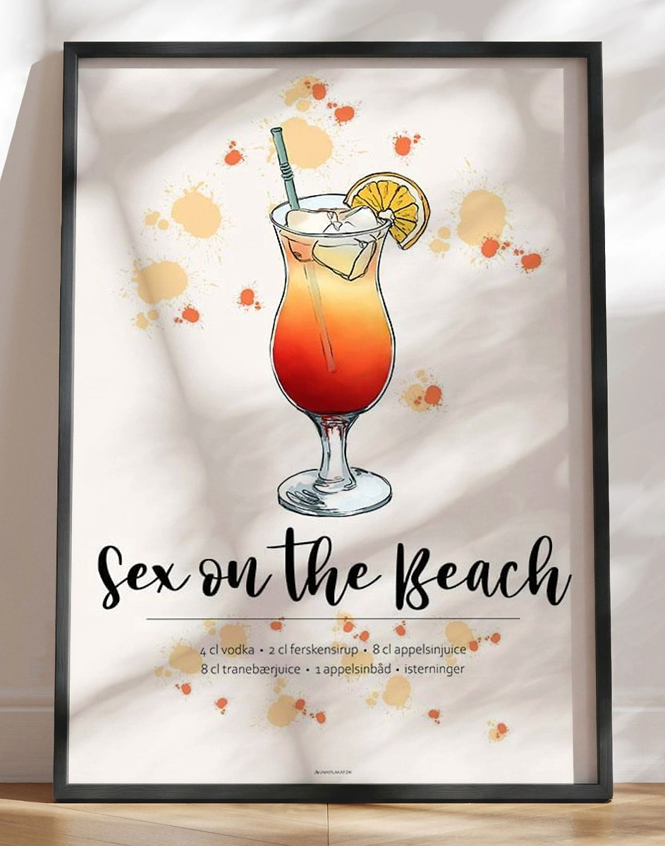 Sex   The Beach Opskrift Plakat