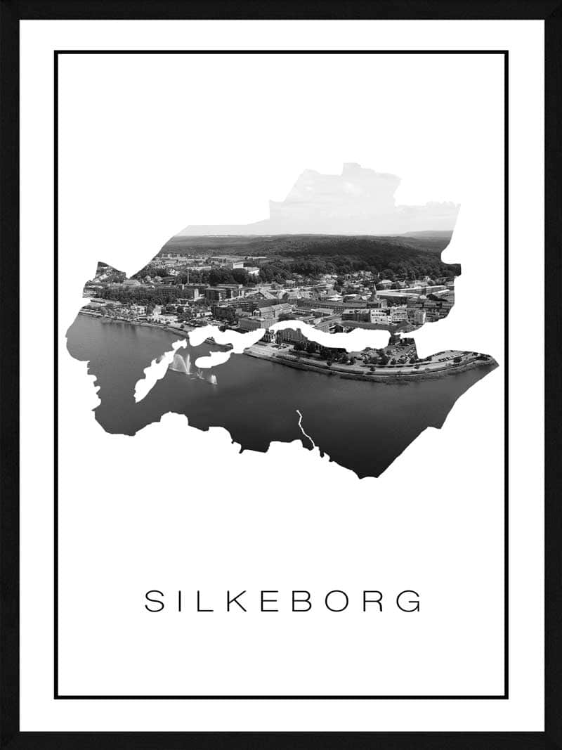 Silkeborg Plakat - Smuk Udsigt til Byen fra Vandet