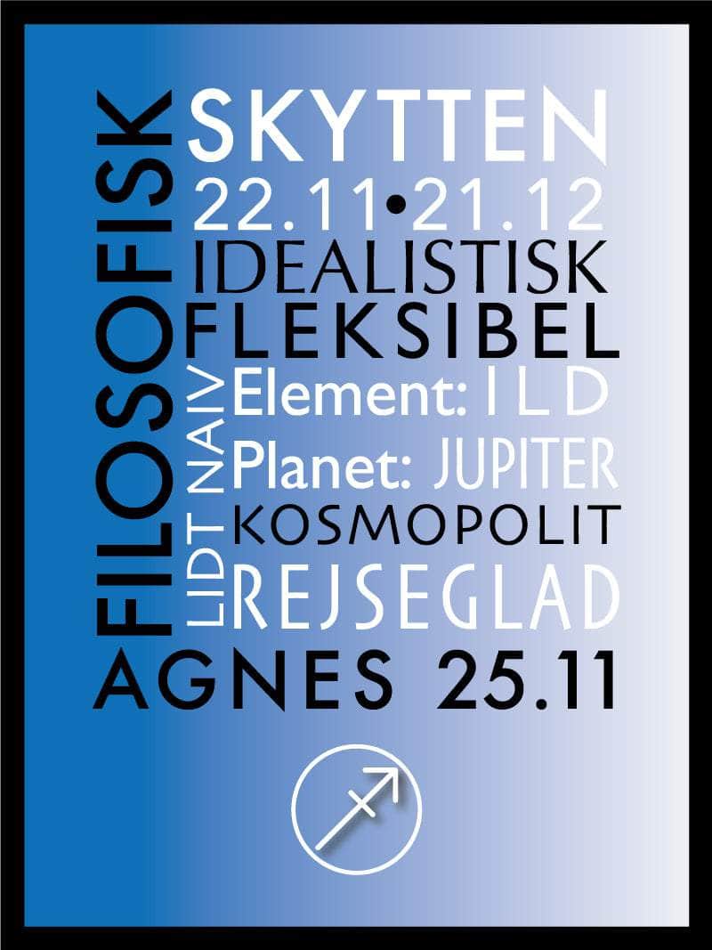 Elegant Skytten Stjernetegn Plakat - Astrologi Design