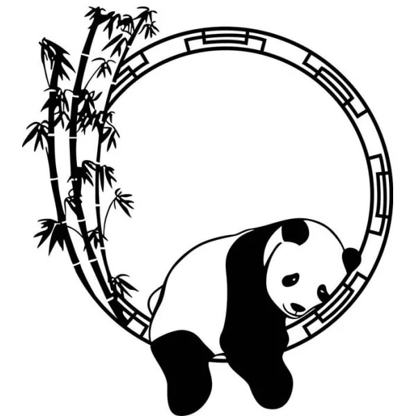 Sød Panda Væggklistermærke – Hyggelig Hjemmedekoration