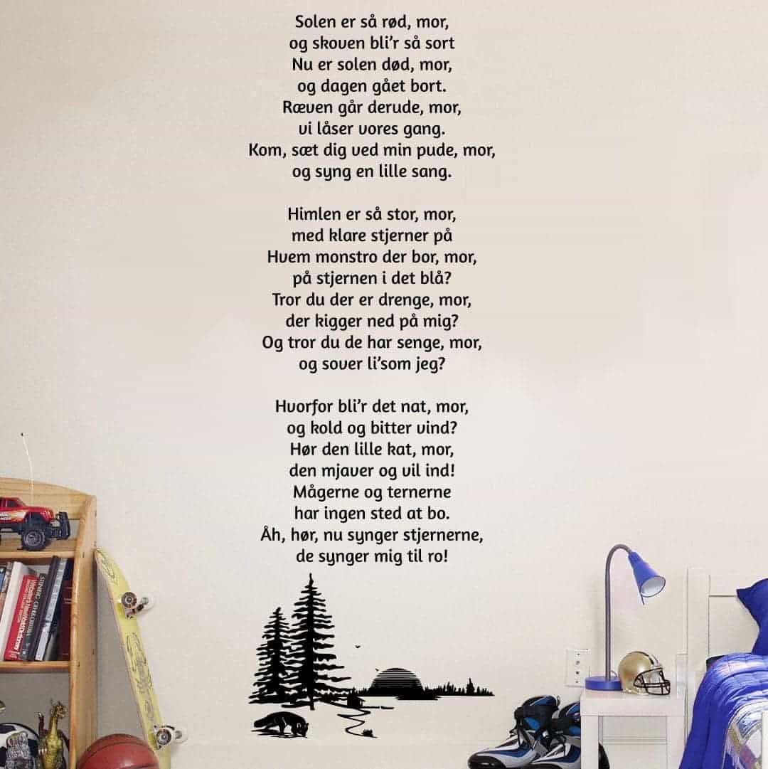 Solen     Rød  Mor Wallsticker