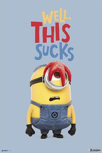 Super Tilbud Minions Plakat - "Dette Suger" 61x91 cm