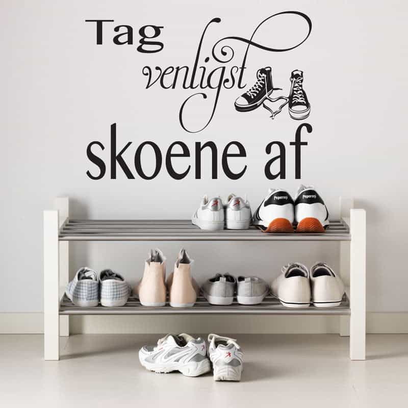 Tag Venligst Skoene   Wallsticker