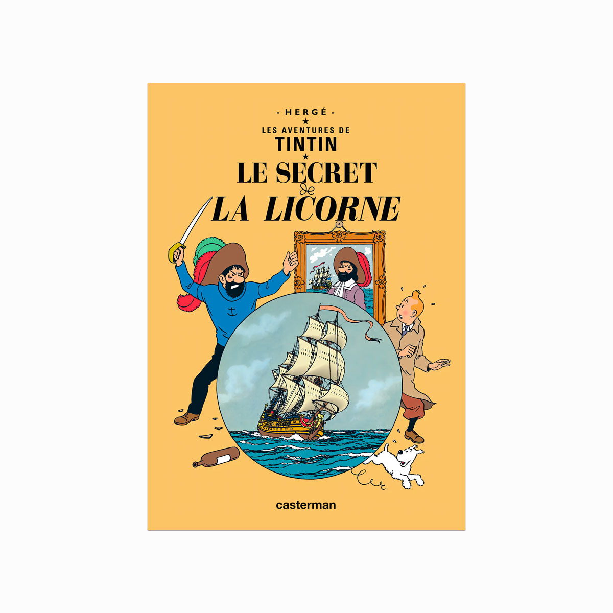 Tintin Plakat – Le Secret De La Licorne til Dit Hjem