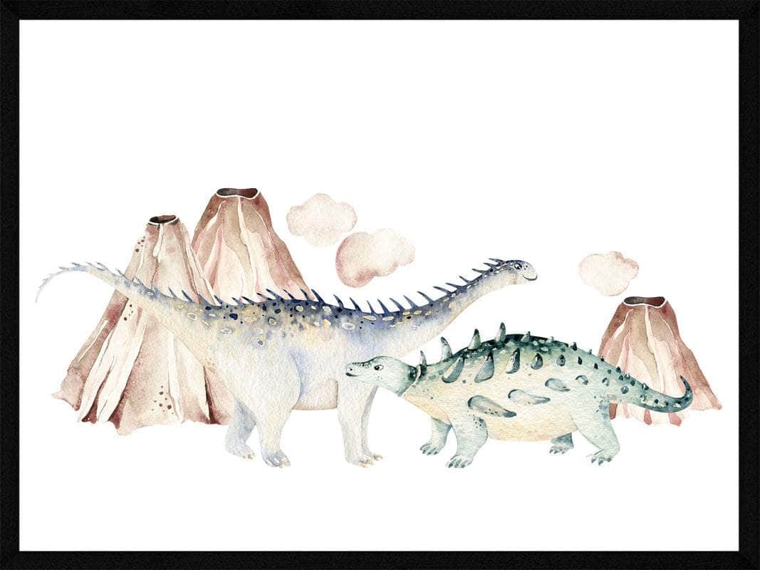 Dinosaur Plakat til Børneværelse - Farverig Dekoration