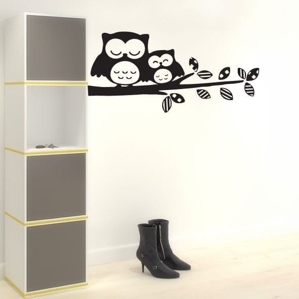 Ugler Sover Wallsticker