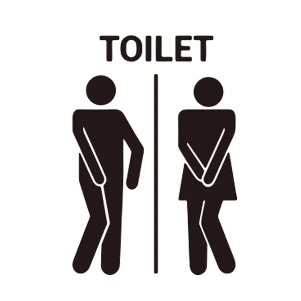Sjovt Toilet Klistermærke – Humoristisk Vægdekoration