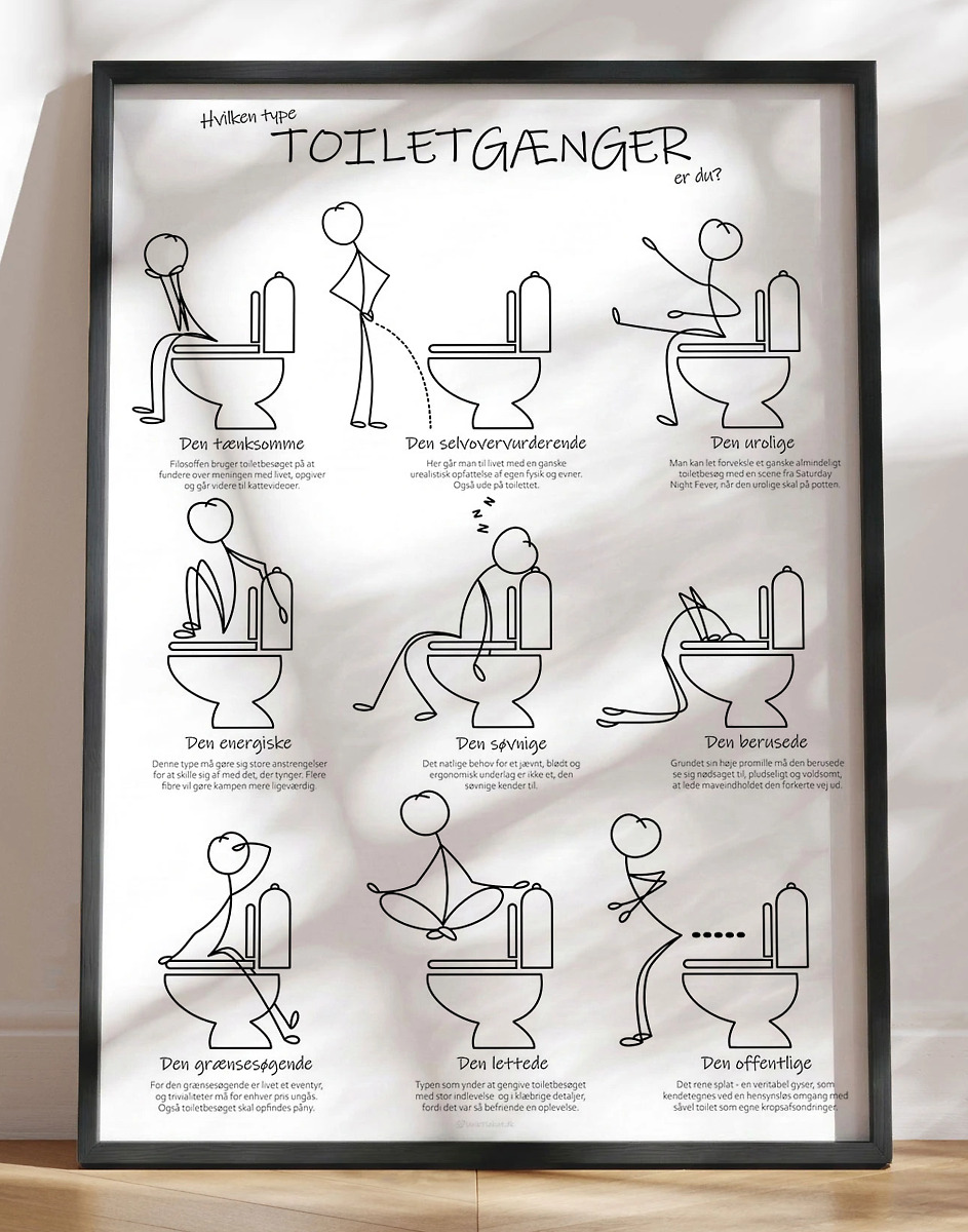 Toilethumor Plakat Hvilken Toiletgænger