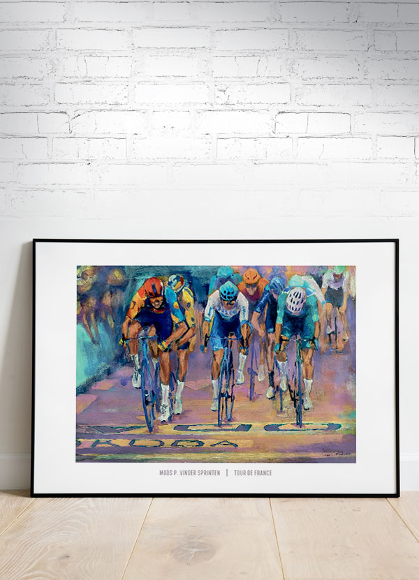 Tour de France Plakat - Mads P. Vinder Sprinten A4
