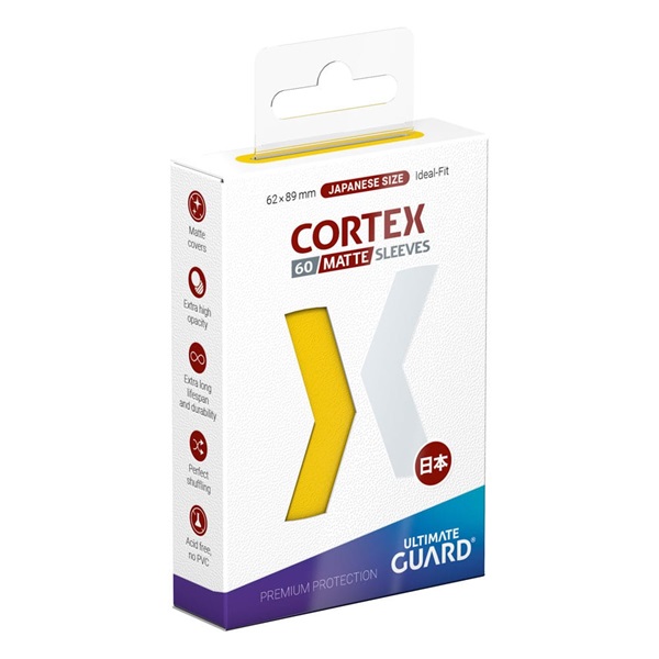 Ultimate Guard Cortex Kortlommer - Matte Gul 60 stk.