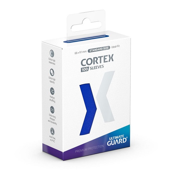 Ultimate Guard Cortex Sleeves  Kortlommer  Standard Size Blue  100 Sleeves
