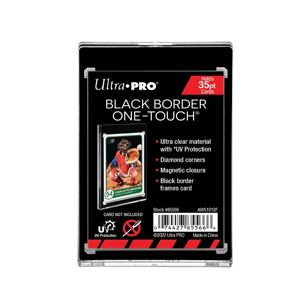 Ultra Pro One-touch Magnetic Holder Black Border Standard Size      Quot        Quot  35pt   Sleeves  85566 -