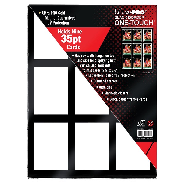 Ultra Pro One-touch Magnetic Holder  -card Frame Black Border Standard Size      Quot        Quot  35pt   Sleeves  15299-