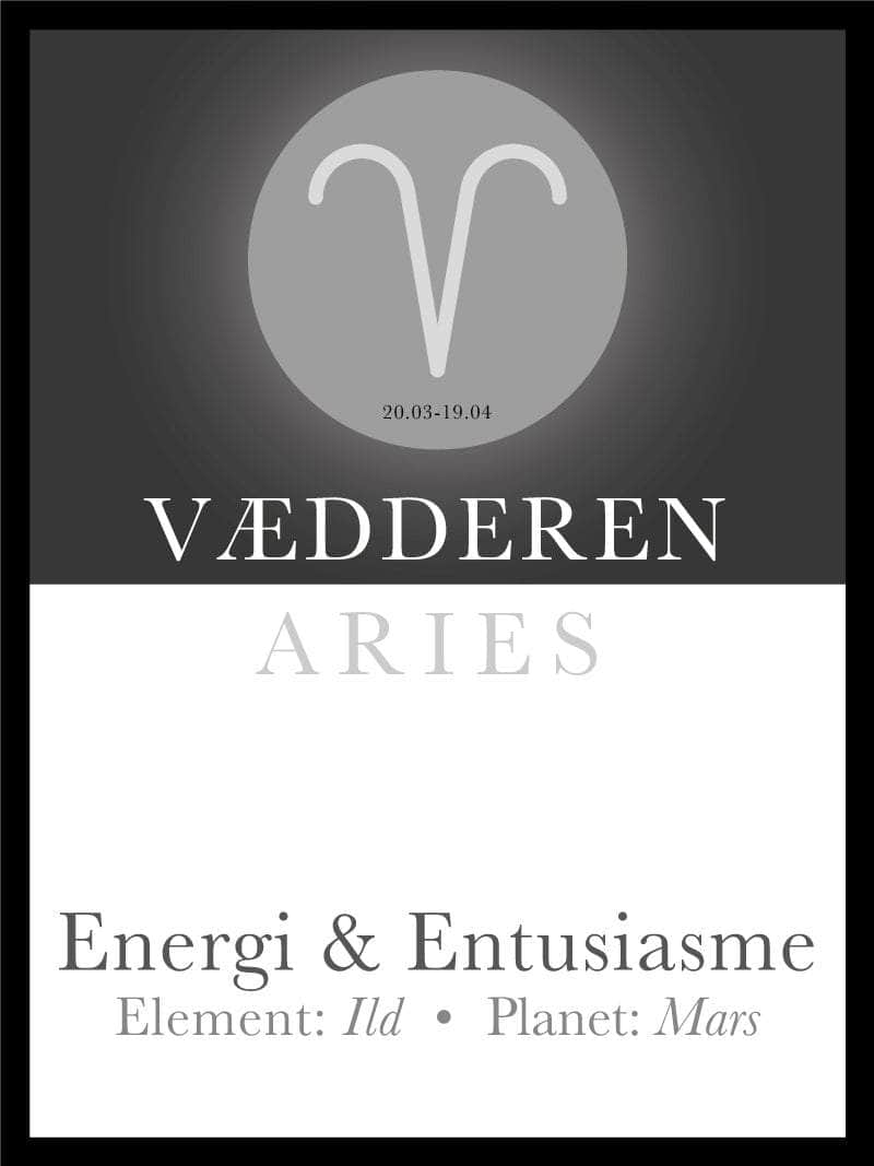 Vædderen Stjernetegn Plakat – Unik Indretning til Dit Hjem
