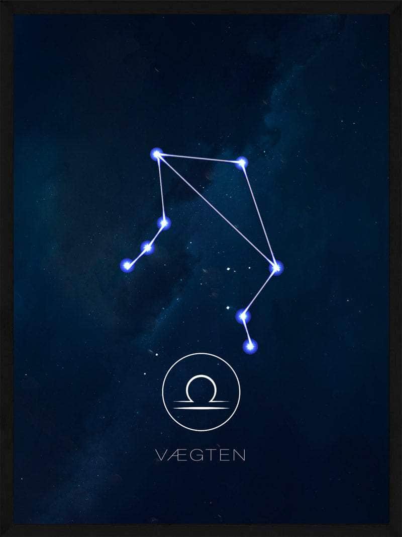 Vægten Stjernetegn Plakat – Elegant Kunst til Dit Hjem
