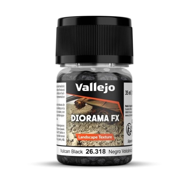 Vallejo Diorama Effects: Landscape Textures Vulcan Black  35