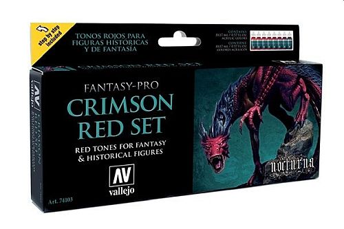 Vallejo Fantasy Pro Malersæt: Rød Nuancer