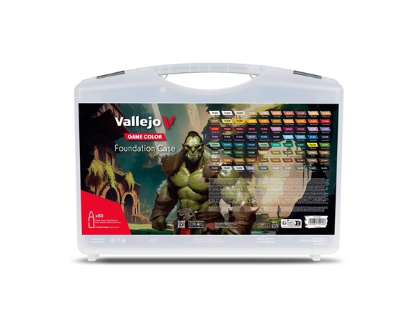 Vallejo Game Color: Foundation Case  80 Opaque Colors
