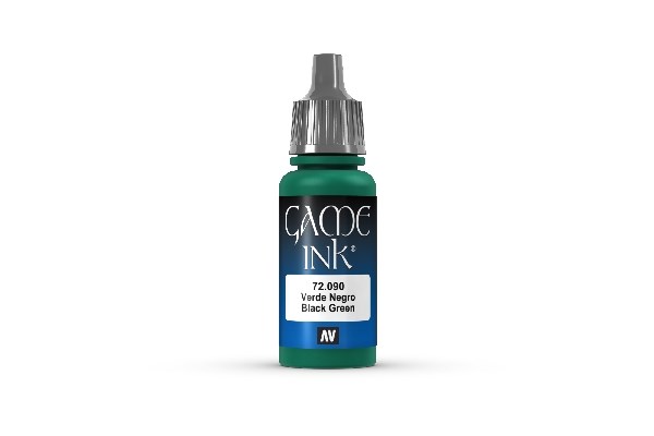 Vallejo Game Color Maling: Ink Black Green 17ml