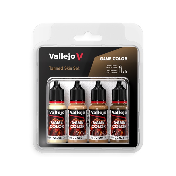 Vallejo Maling Game Color: Tanned Skin Set   Colors 18ml