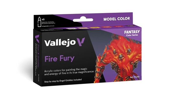 Vallejo Maling Model Color: Fantasy Fire Fury    Colors  18ml