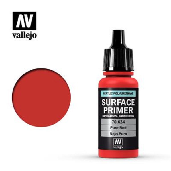 Vallejo Primer  Acrylic-polyurethane : Pure Red  17