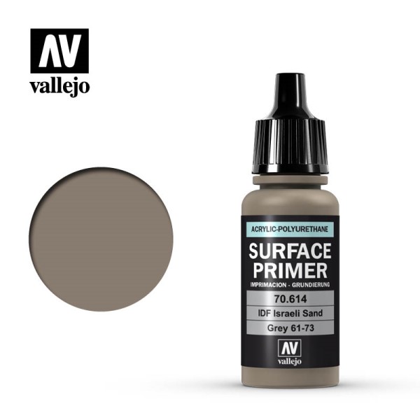Vallejo Surface Primer  Acrylic-polyurethane : Idf Israeli Sand Grey 17