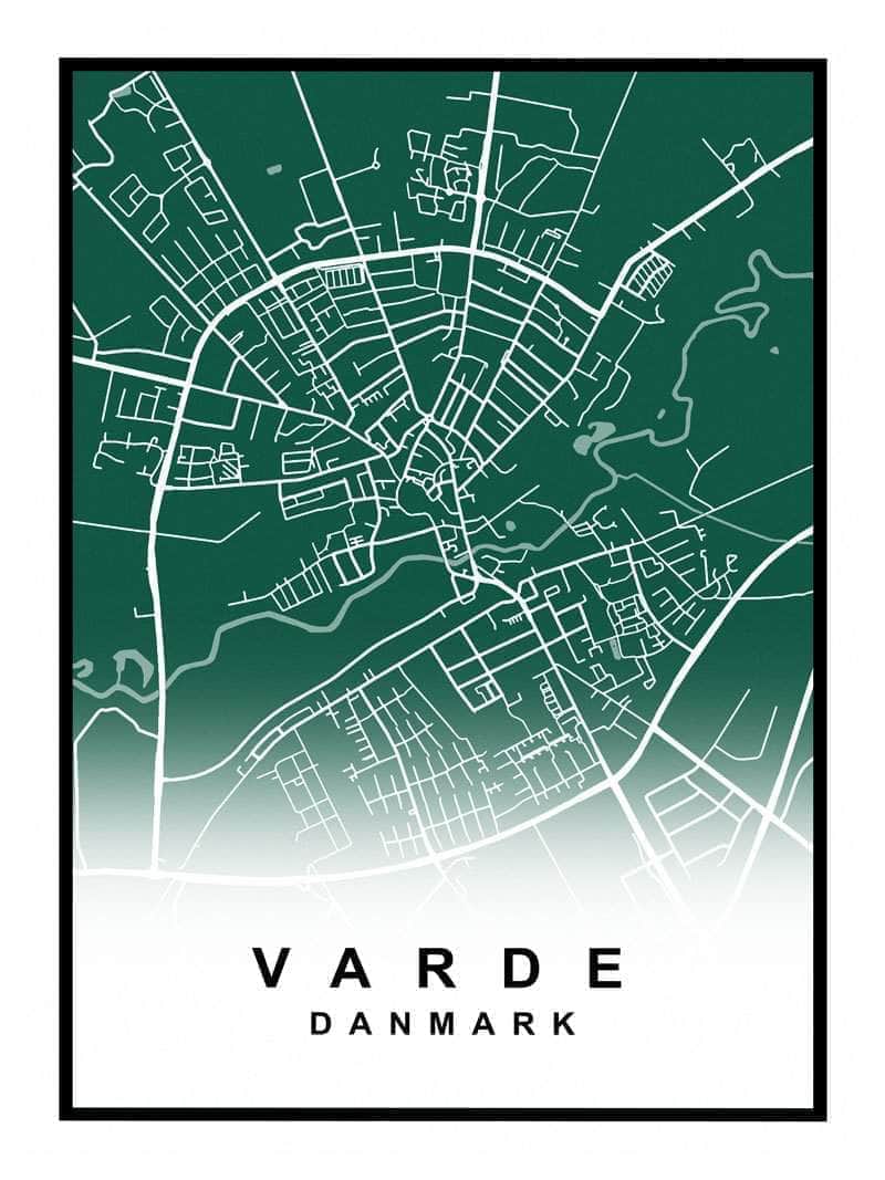 Varde Bykort Plakat – Oplev Din Elskede By!
