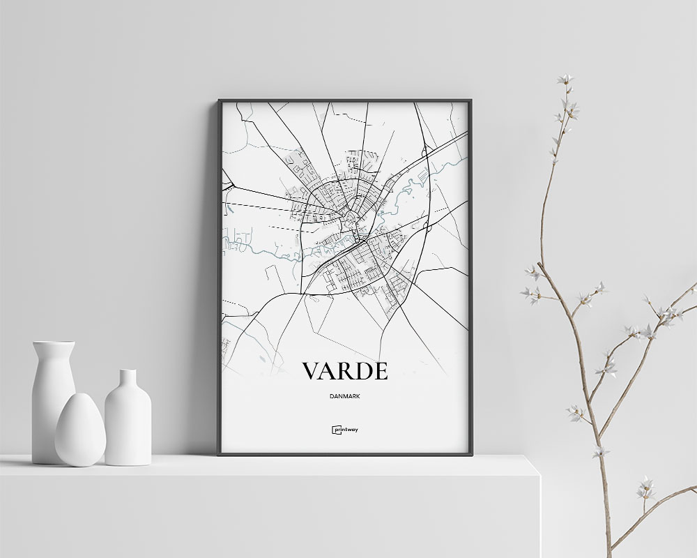 Varde Bykort Plakat – Stilrent Design til Dit Hjem