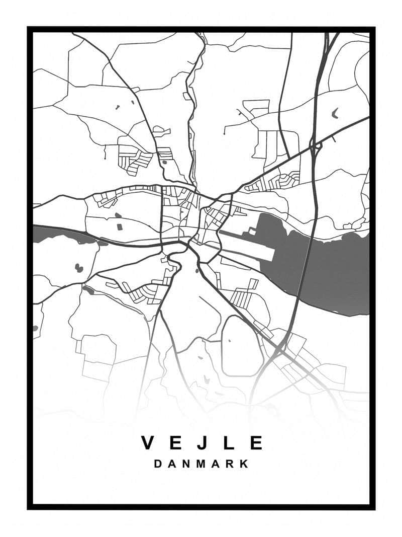 Vejle Kortplakat – Udforsk Vejles Skønhed og Minder