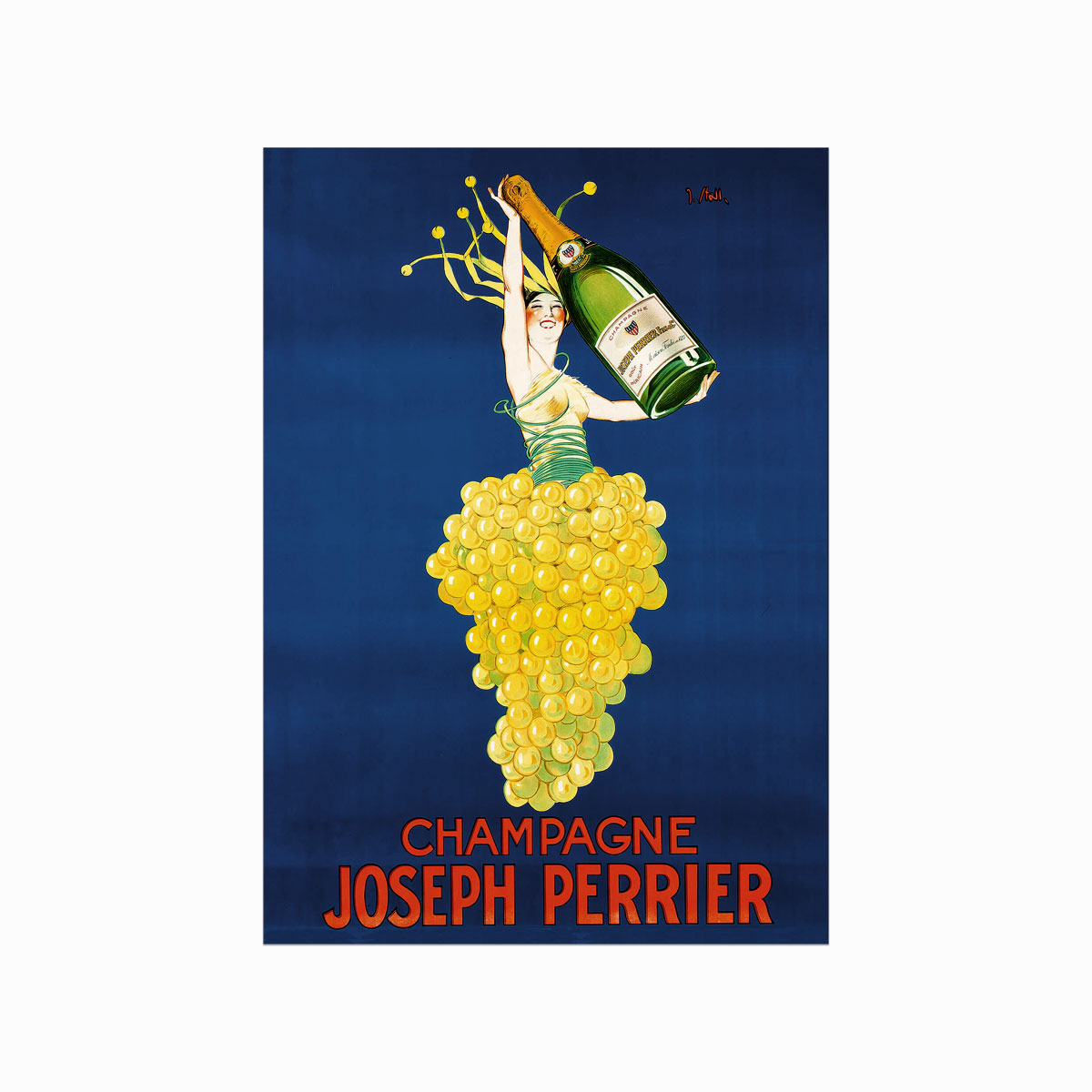 Vintage Plakat: Champagne Joseph Perrier til Dit Hjem