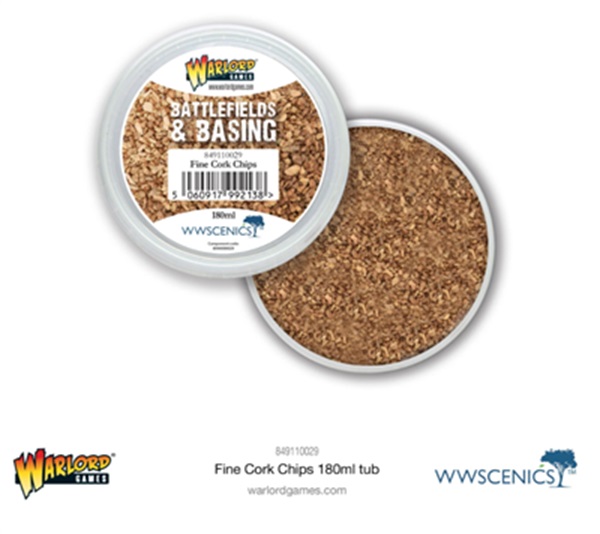 Warlord Scenics: Fine Cork Chips  180ml