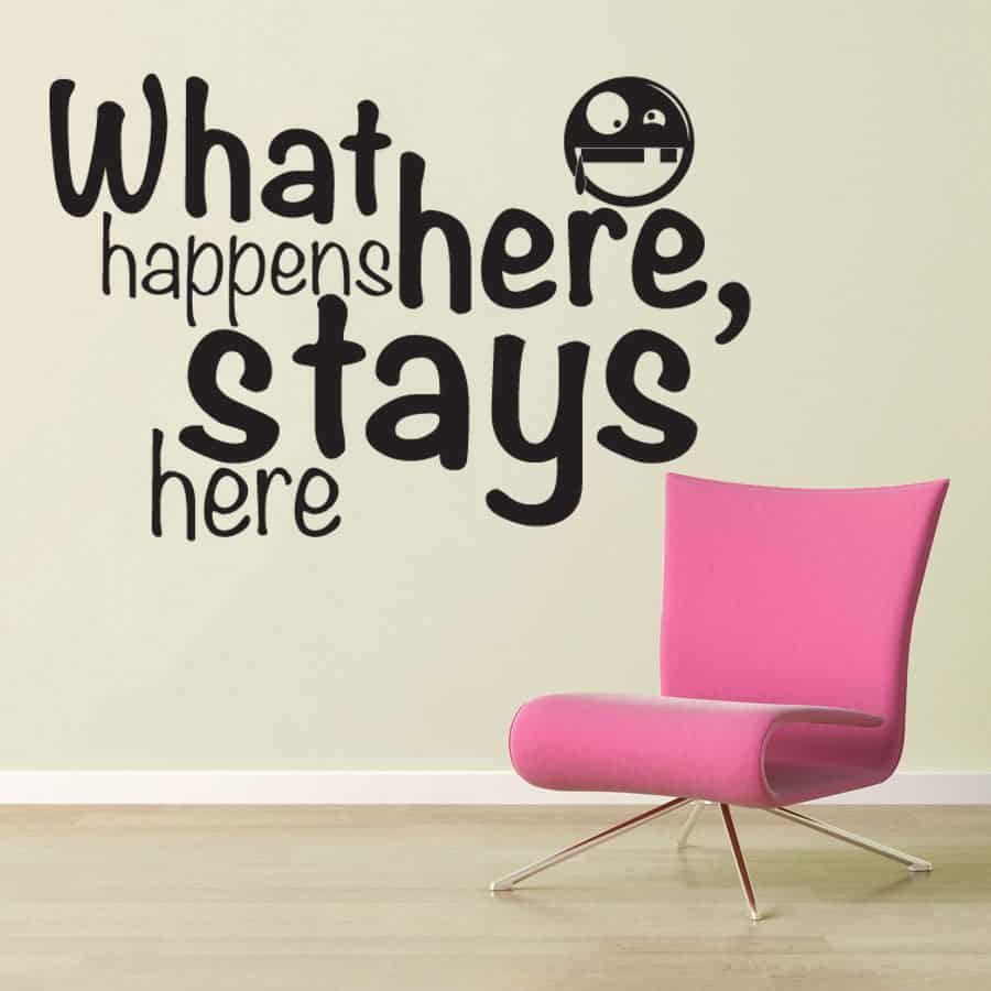 What Happens Here Stays Here Wallsticker