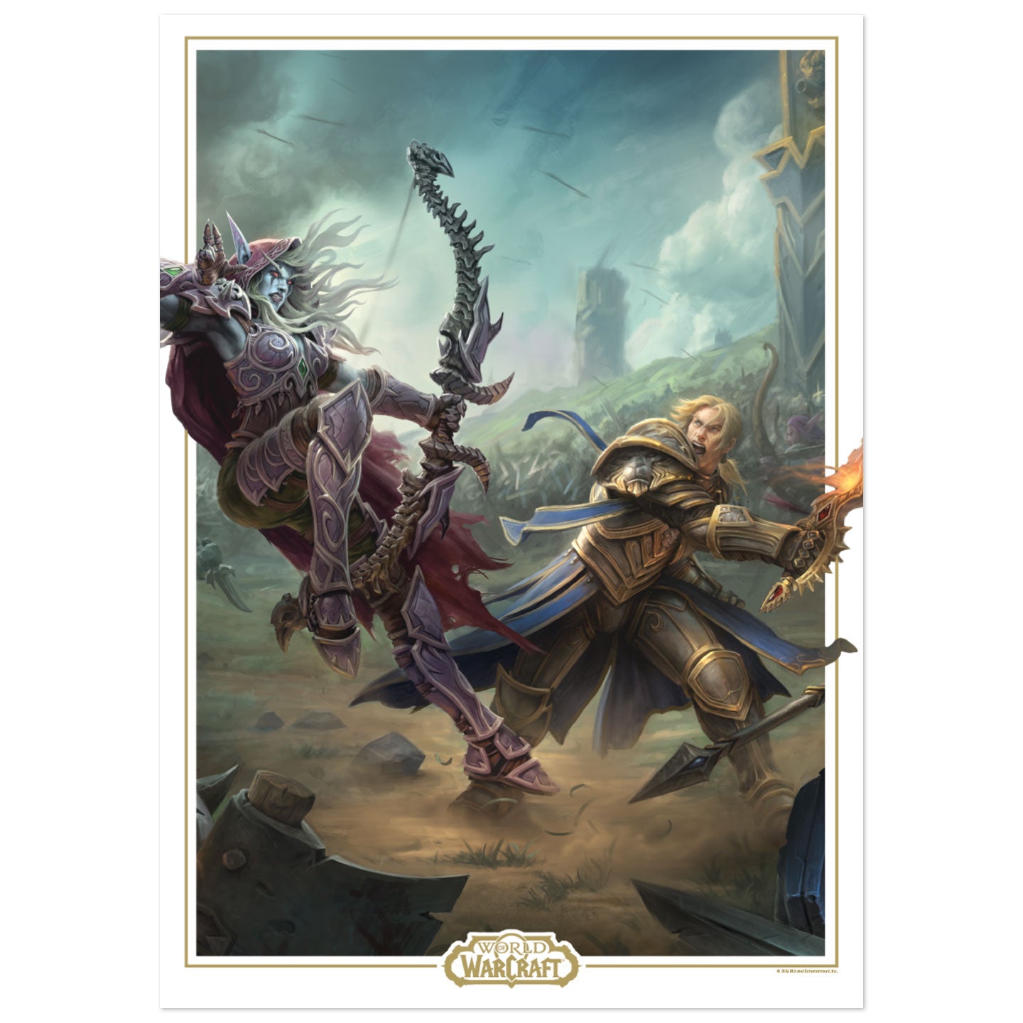 World   Warcraft Sylvanas   Anduin Wrynn   Limited Edition A3-kunsttryk Plakat Geekd