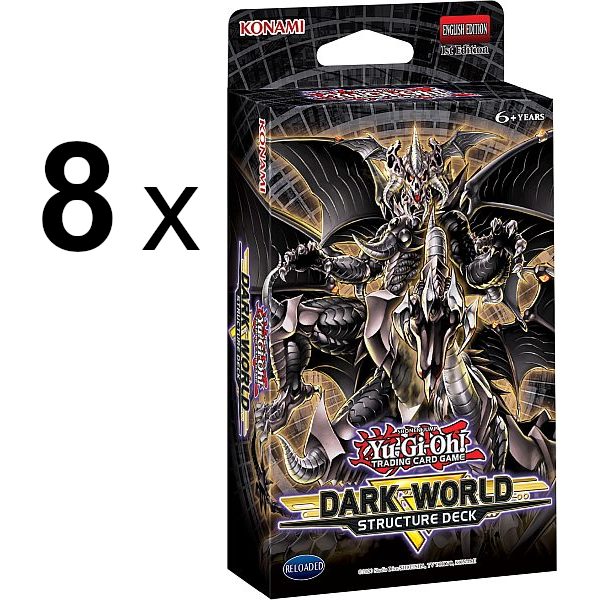 Yu-Gi-Oh! Dark World Structure Deck Display - 8 Decks Tilbud