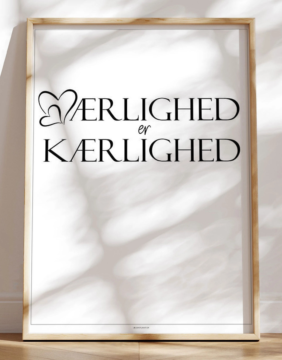 ærlighed   Kærlighed Plakat